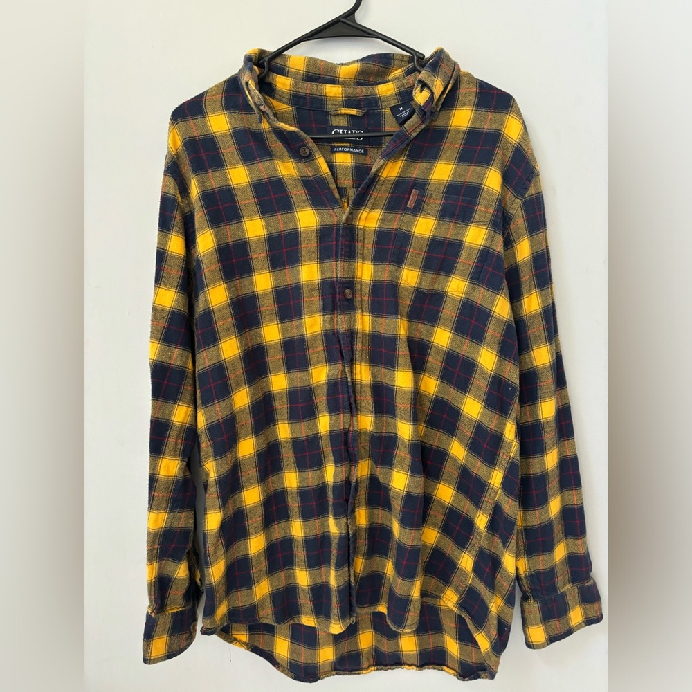 Men’s Yellow & Navy Chaps Flannel